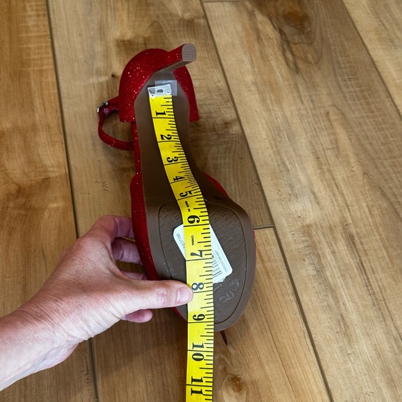 NWT Gianni Bini Chellsie Glitter Ankle Strap Platform Stiletto Dress Shoes 8.5 - Picture 9 of 13